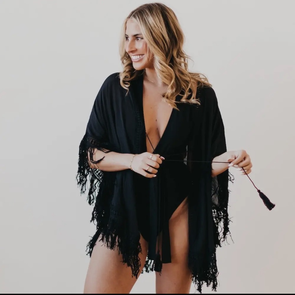 Elegant Black Swim Cover-Up